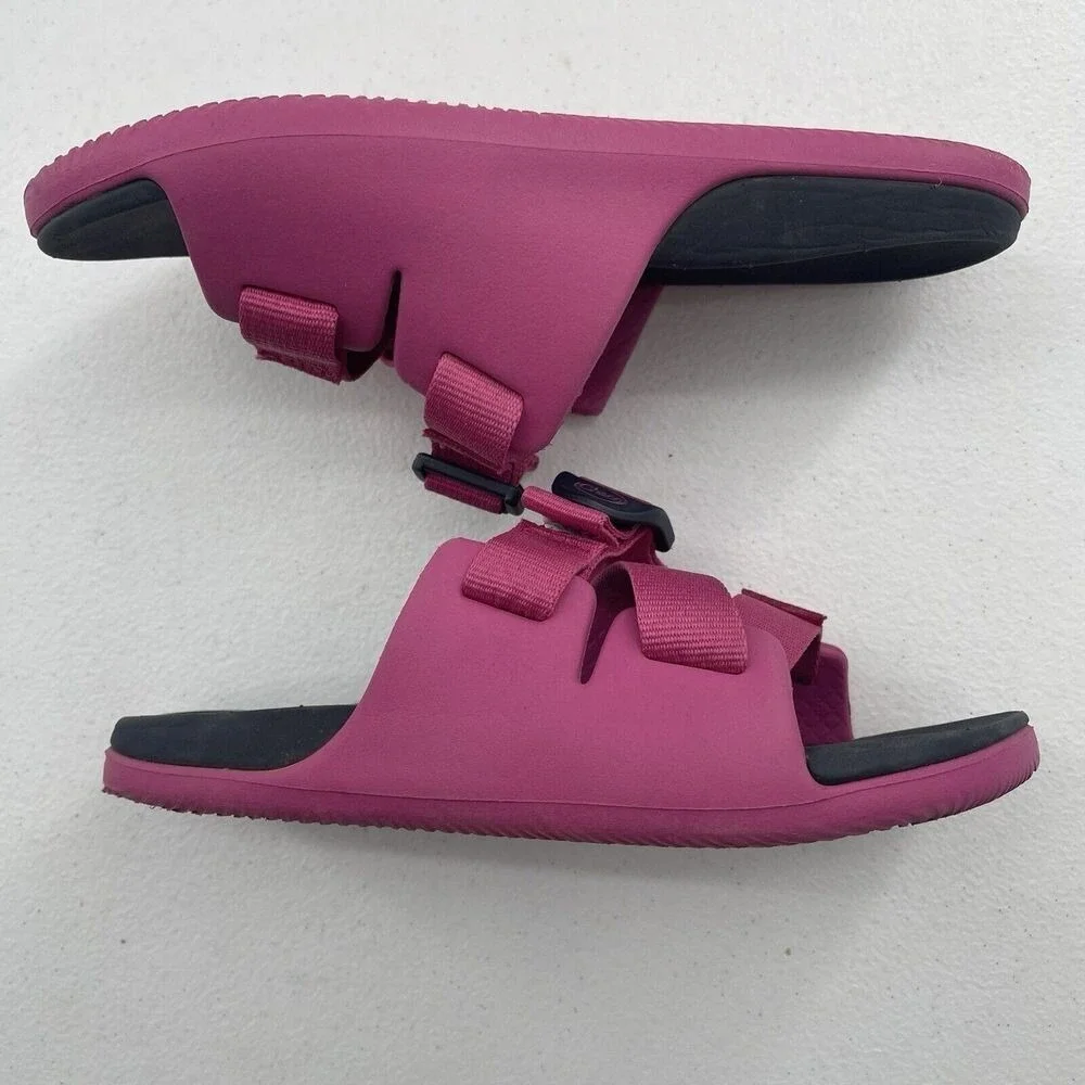 Chaco Chillos Slide Kids Junior Size‎ 1 Sport Sandals Magenta Pink JCH180316